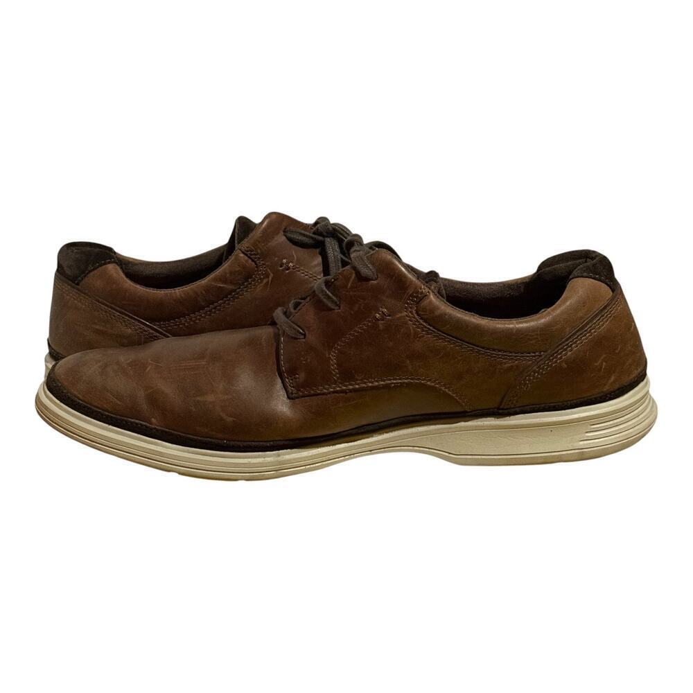 Rockport TruTech Brown Leather Oxford Shoes Men's Size 15 Comfort Walking Casual - Picture 7 of 9